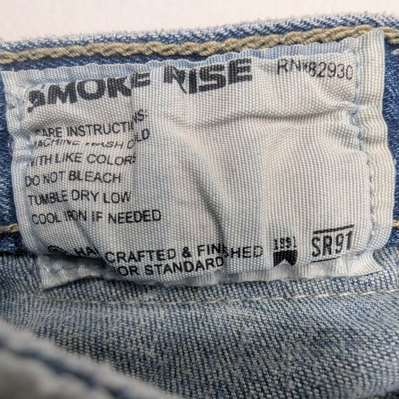 Men's Smoke Rize Sheffield Grafic Jeans Size 36/34 Blue - Picture 14 of 15